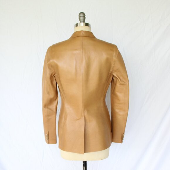 RALPH LAUREN black label Collection leather tan Blazer sports coat Dress Jacket - Picture 8 of 10